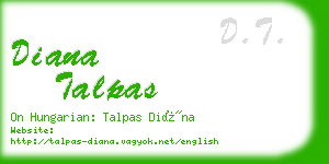 diana talpas business card